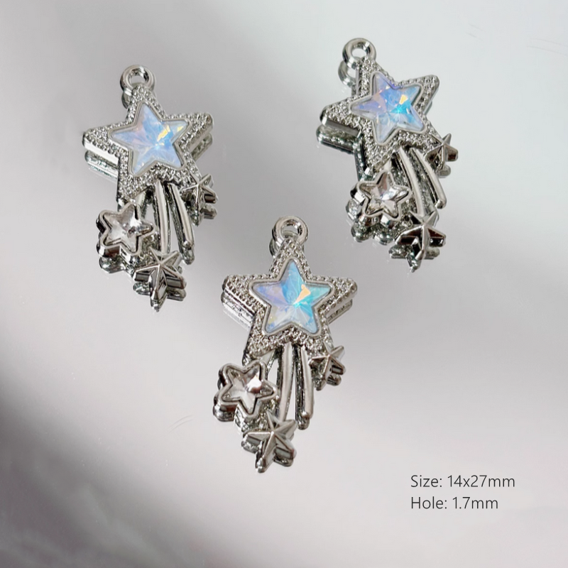 Alloy Pendants With Resin Blue Fairy Fantastic Charms Accessories