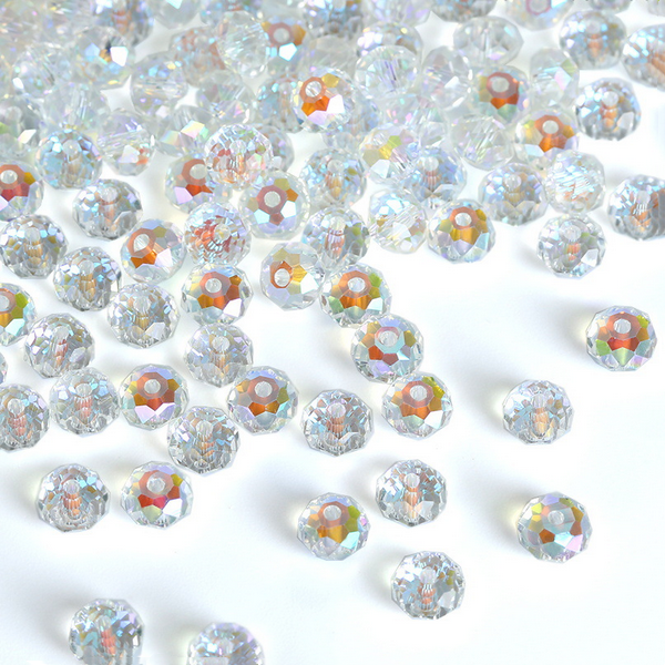 Electroplated Glass Facted Beads