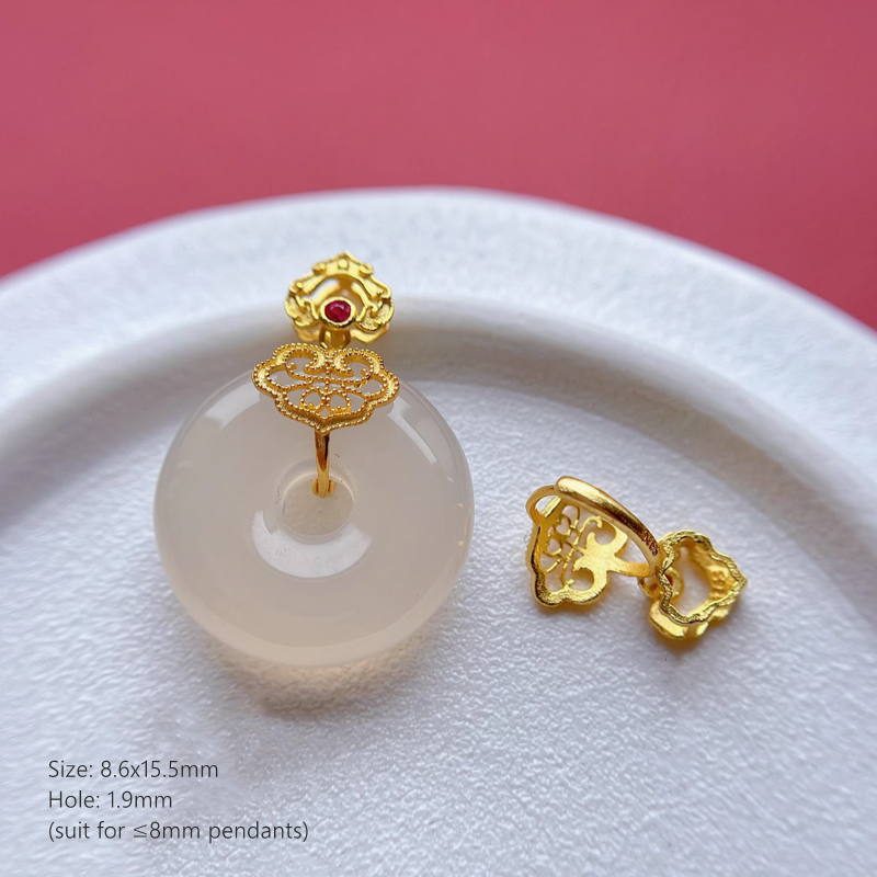 925 Sterling Silver Pinch Clip Gilded Artwork Hook Clasps