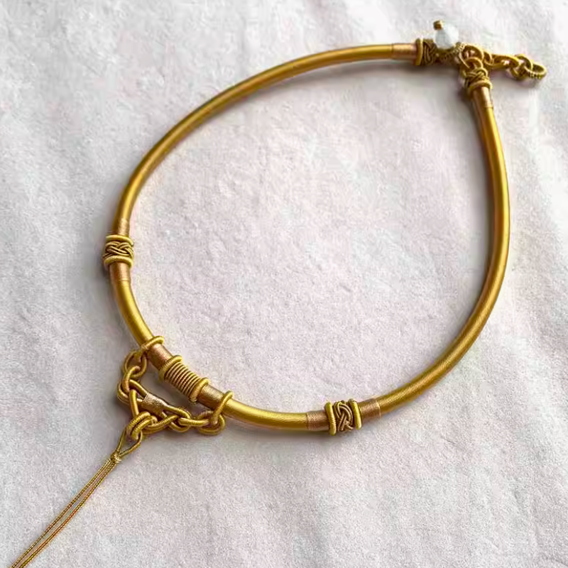 Rope Braided Semi-Finished Necklace Ethnic Traditional Style