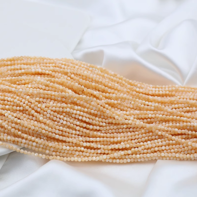 2-4mm Shell Material Beads Small Round Jewelry Dyed Warm Colorful Beads