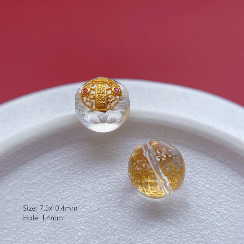 Nature Transparent Crystal Silver Gilded Base Spacers Partitions
