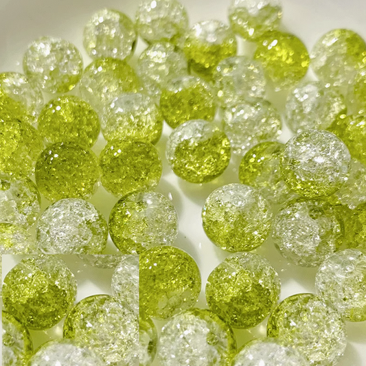 20pcs Glass Beads Broken Ice Effect -GLBN-06