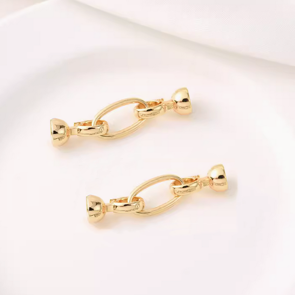 Brass Double Ring Spring Clasp With Cap