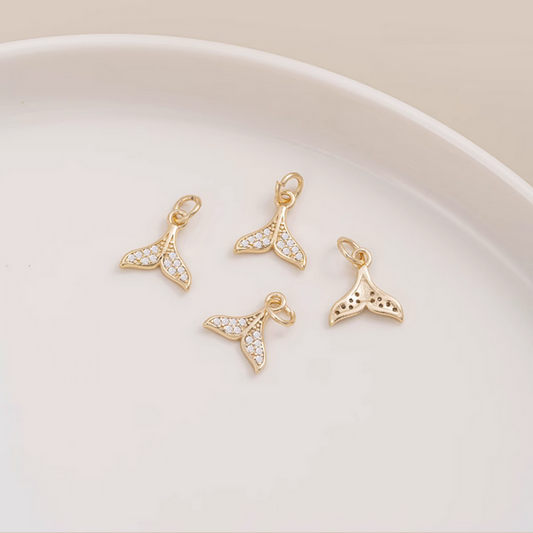 Brass Fish / Mermaid / Whale Tail Shape Pendant - PMYQ-03