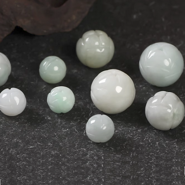 Jade Lotus Pendant Beads