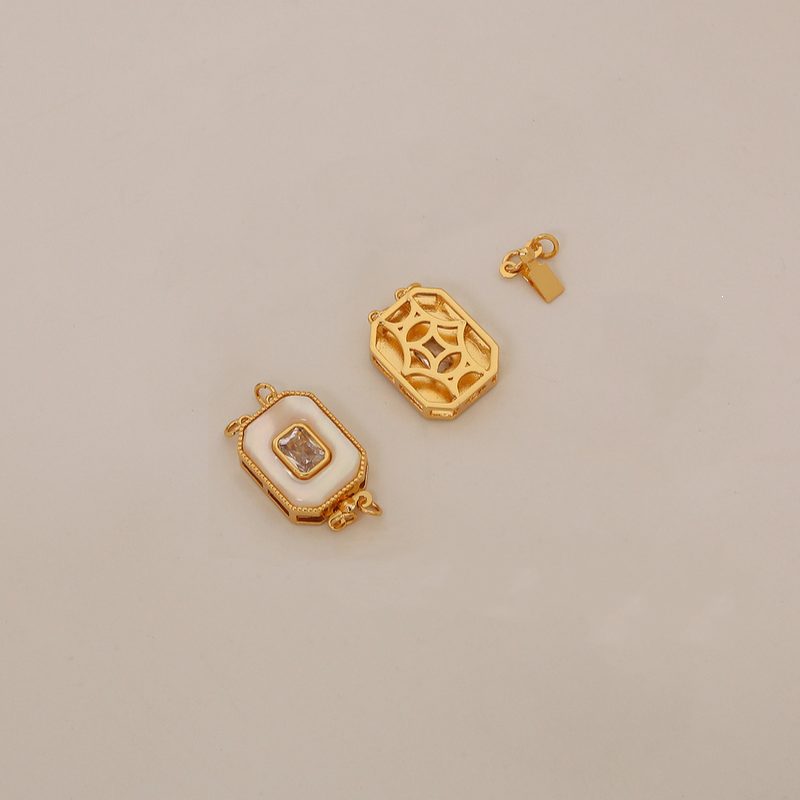 Brass Shell Insert Box Clasps