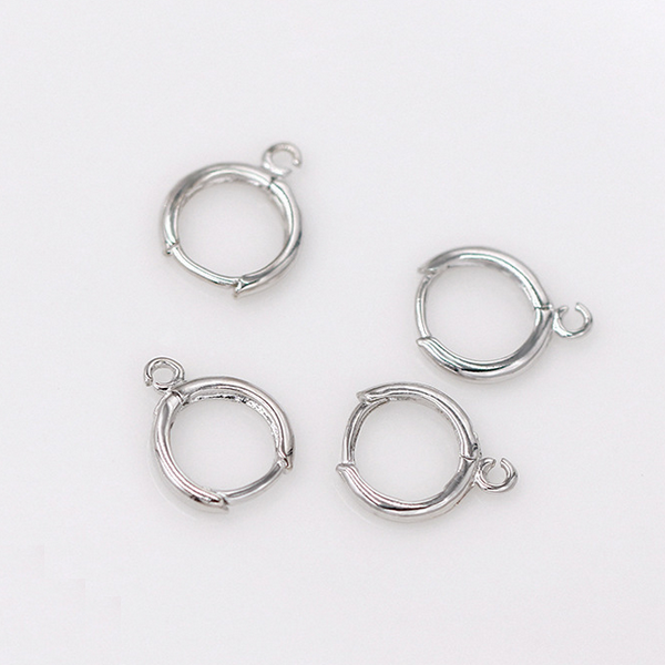 1 Pair Brass Earring Hoop Single Hanging Ring