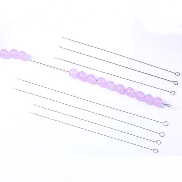 4pcs/Set Stainless Steel Long Hook Beading Use Needle - TLLG-01