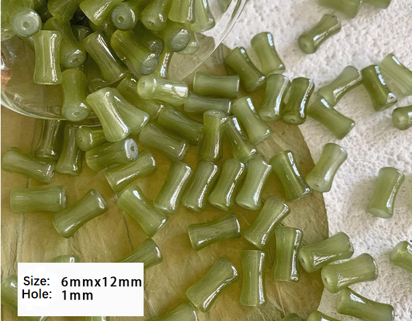 20pcs Glass imitation Jade Ring/Bamboo Joint Spacer