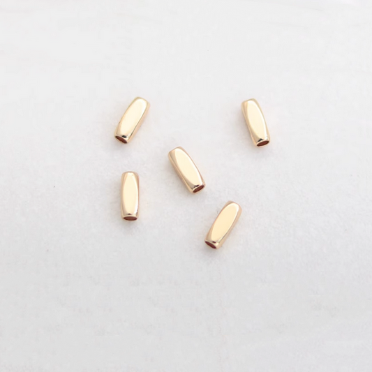 20pcs Alloy Ellipse Column Piece Spacer- 14K Plated - AMFL-02