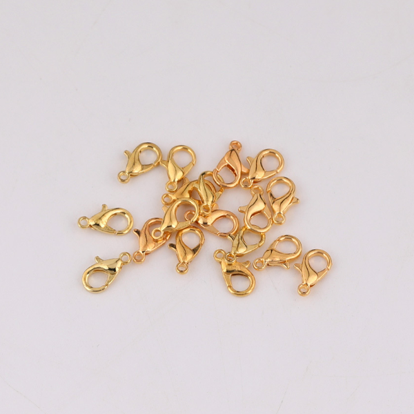 20pcs Stainless Steel 5mm Lobster Claw Clasp, 18K Plated - CMLX-05