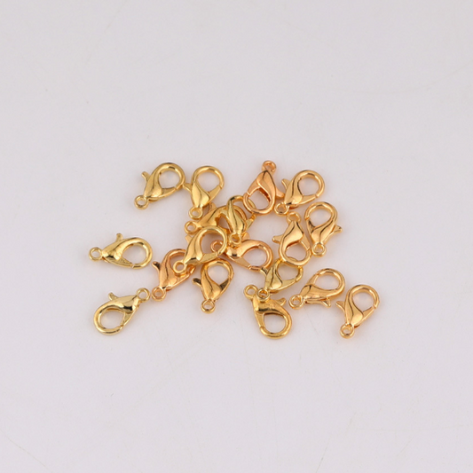 20pcs Stainless Steel 5mm Lobster Claw Clasp, 18K Plated - CMLX-05