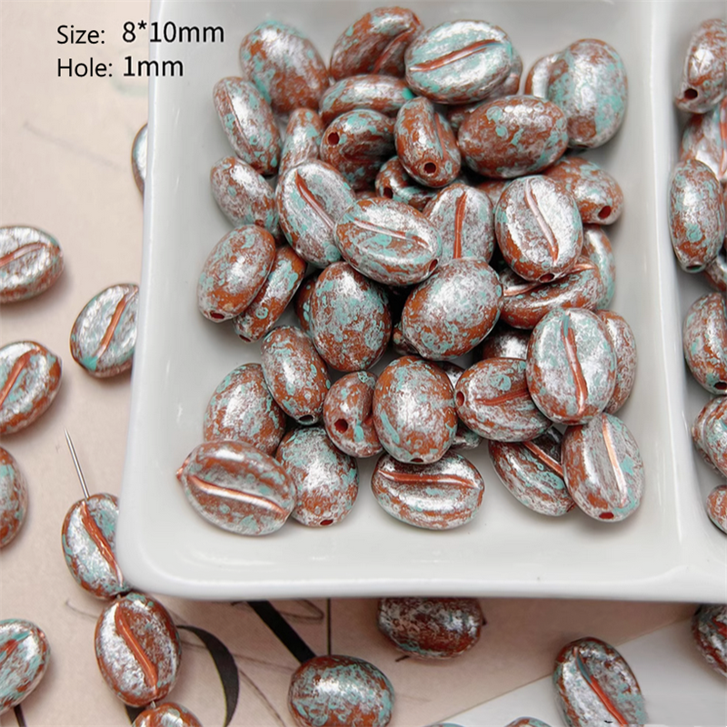 20pcs Coffee Bean Beads Ornament Handmaking Material