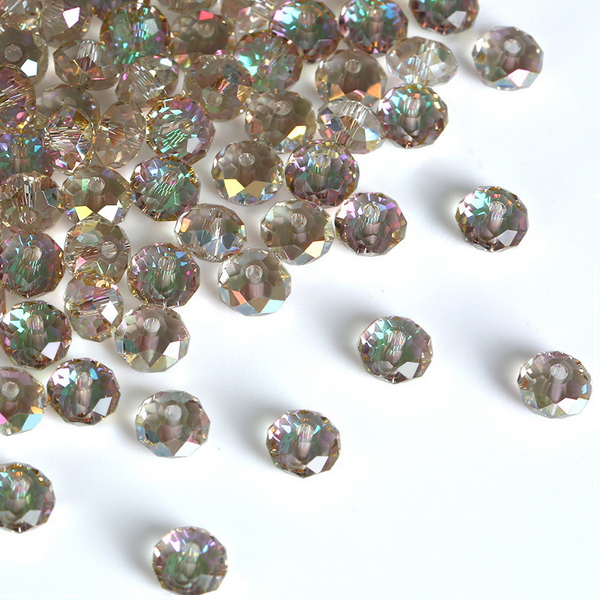 Electroplated Glass Facted Beads