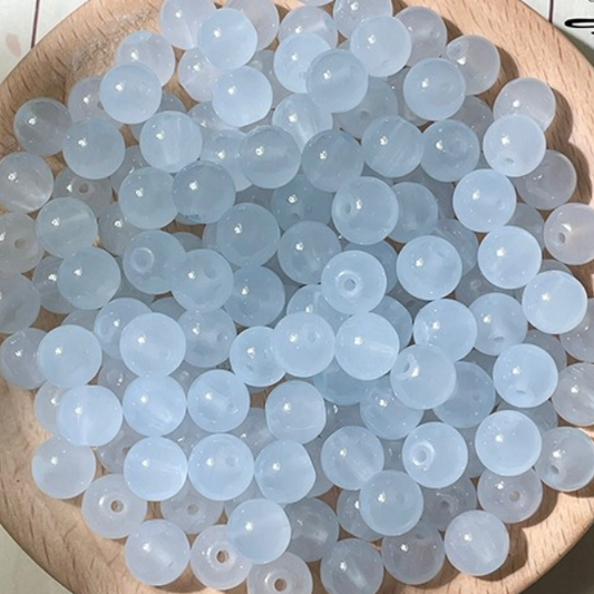 20pcs 8mm Glass Matt Beads -GLCZ-04