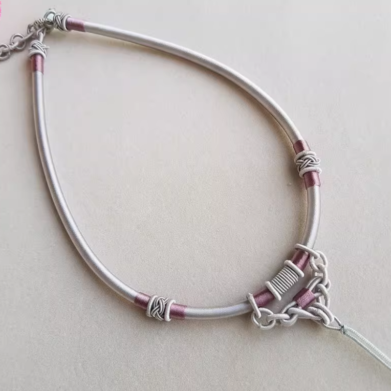 Rope Braided Semi-Finished Necklace Ethnic Traditional Style