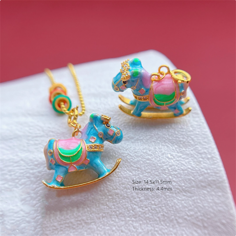 925 Sterling Silver Enamel Colorful Carousel Fun Charms