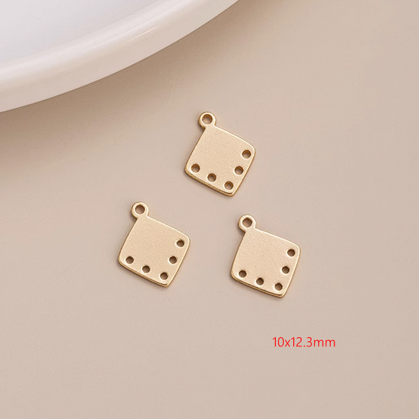 1 Pairs Brass 14K Plated Earring Pendant Pieces 14K Gold Plate