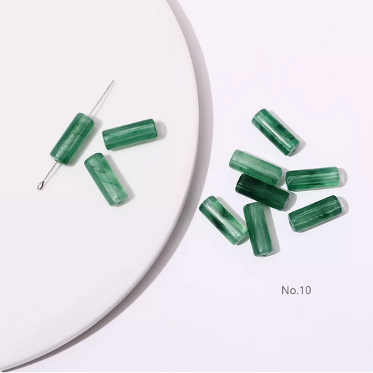 10pcs Acrylic Tubular Bead,Gradient Colors -OHYK-10