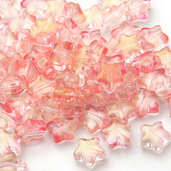 10pcs Glass Stars Partition Beads