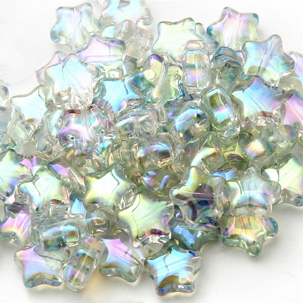 10pcs Glass Stars Partition Beads