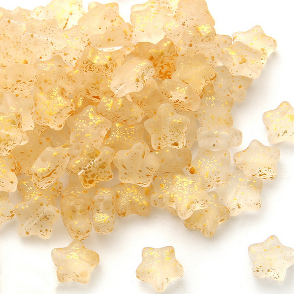 10pcs Glass Stars Partition Beads