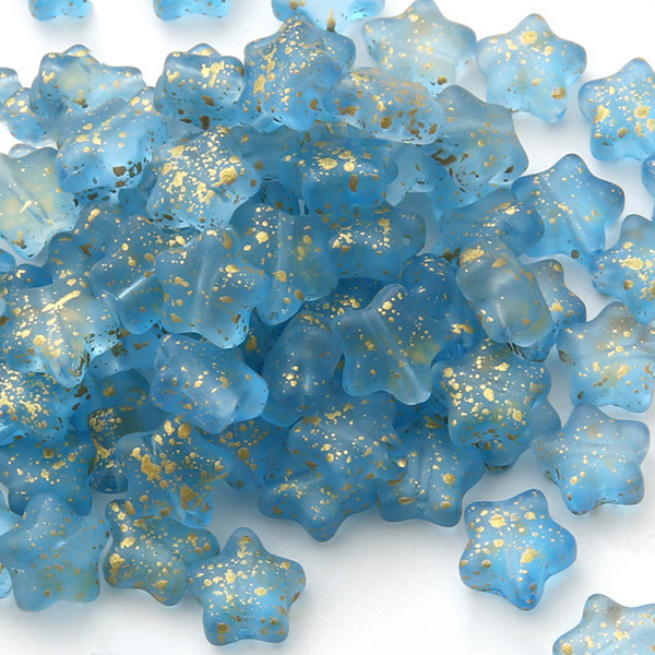 10pcs Glass Stars Partition Beads