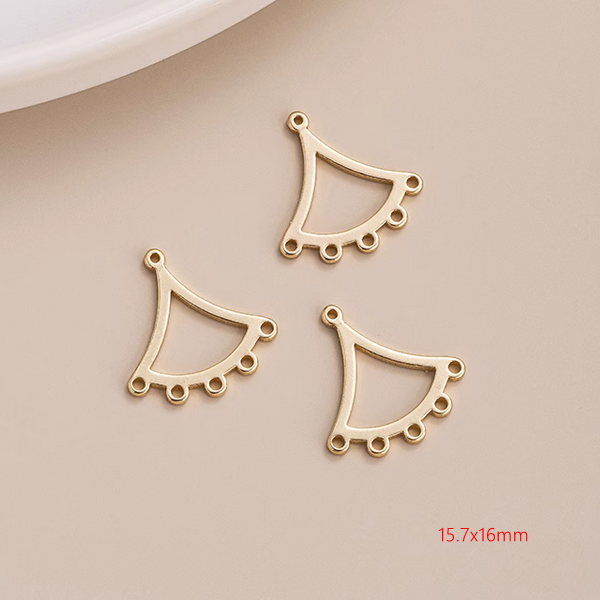 1 Pairs Brass 14K Plated Earring Pendant Pieces 14K Gold Plate