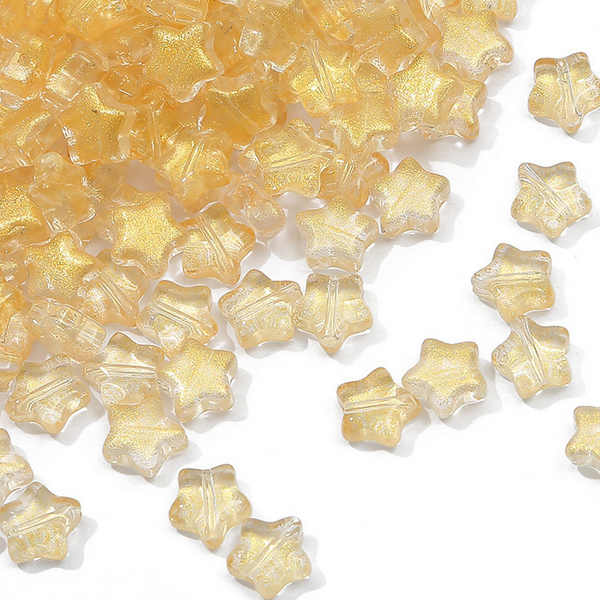 10pcs Glass Stars Partition Beads