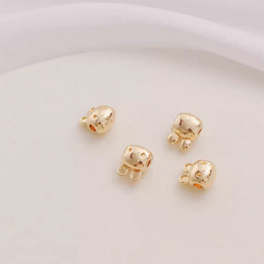 5pcs Alloy Cute Rabbit Shape Spacer - 14K Gold Electroplated - AMKT-03