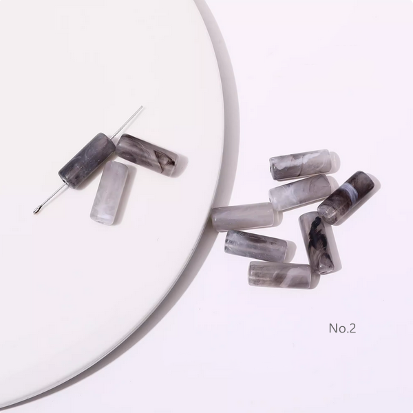 10pcs Acrylic Tubular Bead,Gradient Colors -OHYK-02