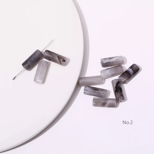 10pcs Acrylic Tubular Bead,Gradient Colors -OHYK-02