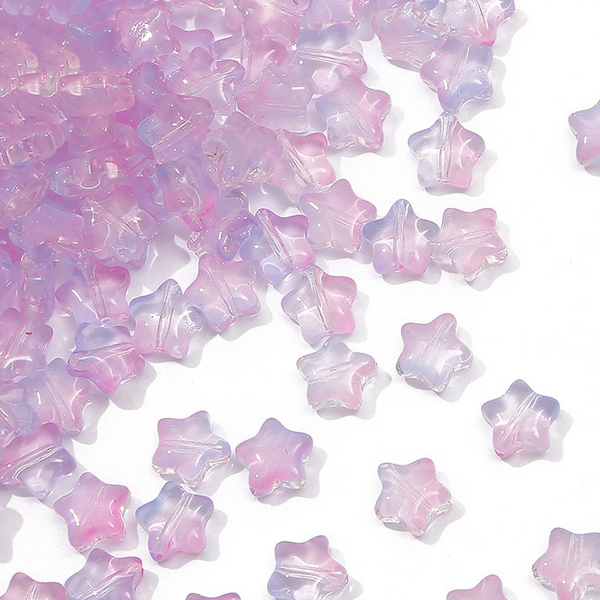 10pcs Glass Stars Partition Beads