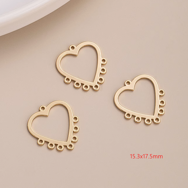 1 Pairs Brass 14K Plated Earring Pendant Pieces 14K Gold Plate