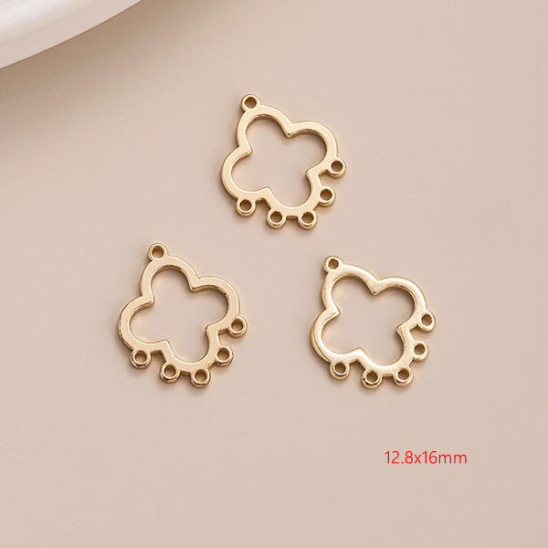 1 Pairs Brass 14K Plated Earring Pendant Pieces 14K Gold Plate