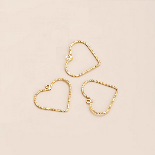 1 Pairs Brass Earring Pendant, 14K Gold Plate - ERGE-05