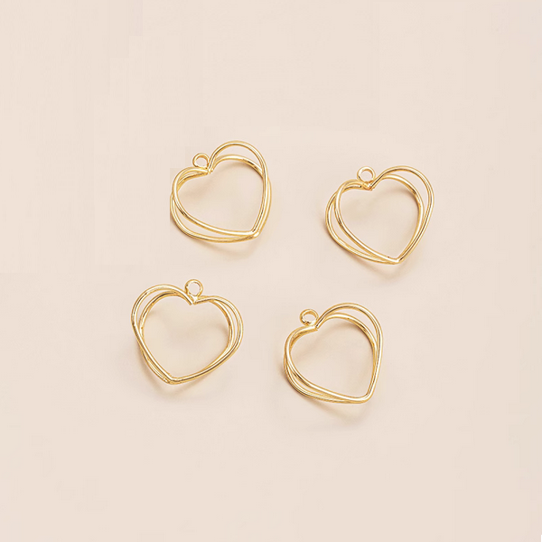 1 Pair Brass 14K Plated Earring Pendants