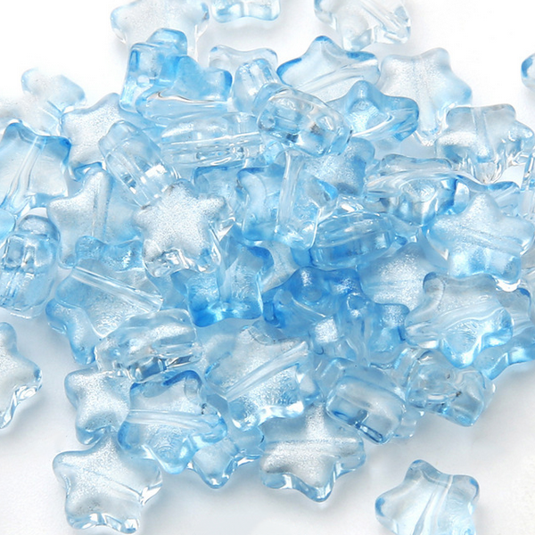 10pcs Glass Stars Partition Beads