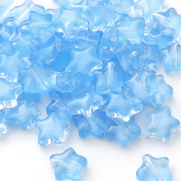 10pcs Glass Stars Partition Beads