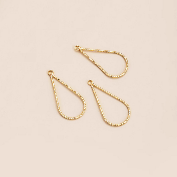 1 Pair Brass 14K Plated Earring Pendants