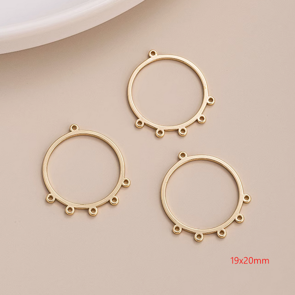 1 Pairs Brass 14K Plated Earring Pendant Pieces 14K Gold Plate