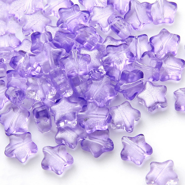 10pcs Glass Stars Partition Beads