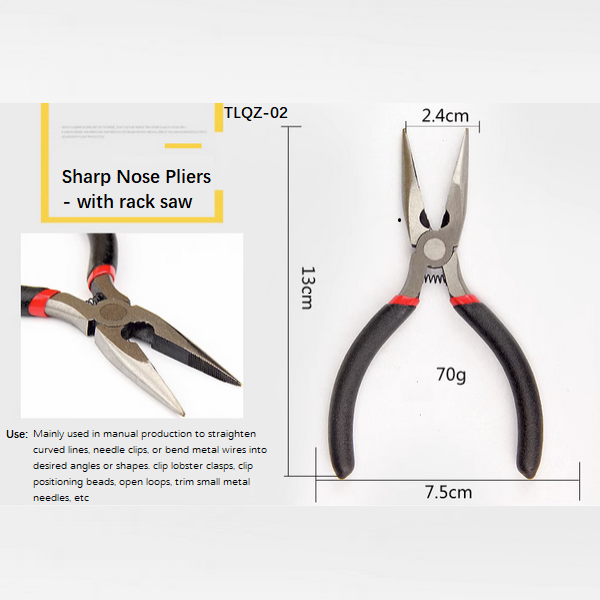 Stainless Steel Sharp Nose Plier, With Rack Saw Type- TLQZ-02