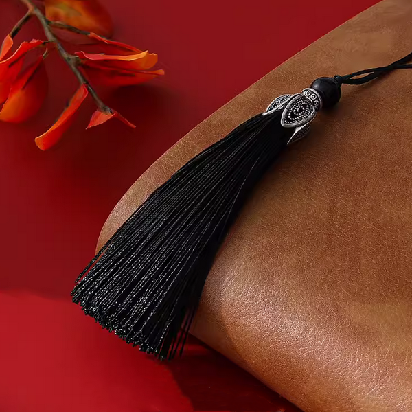 8cm Tassel With Metal Orchid Flower Cap