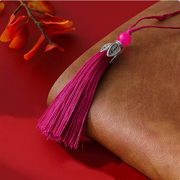 8cm Tassel With Metal Orchid Flower Cap