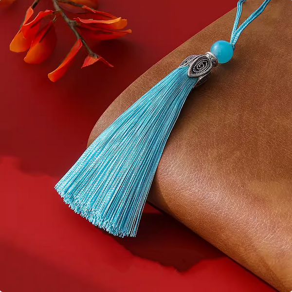 8cm Tassel With Metal Orchid Flower Cap
