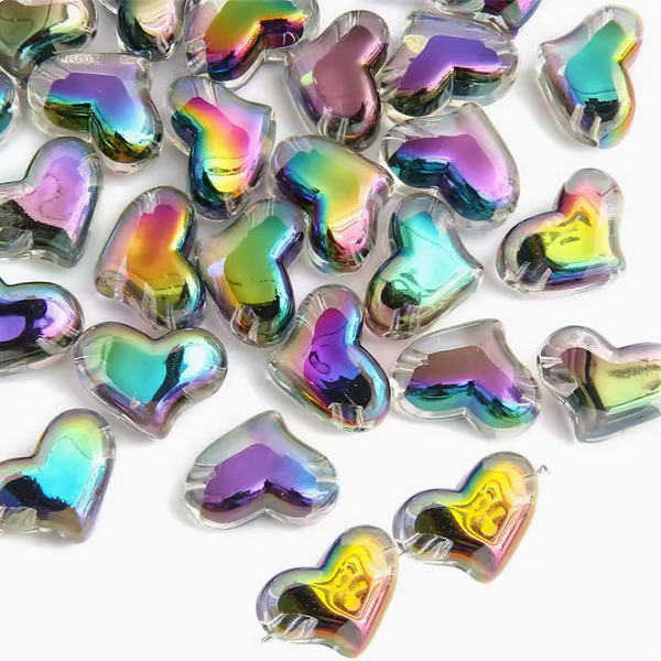 5pcs Acrylic Bilayer Beads Illusory Color