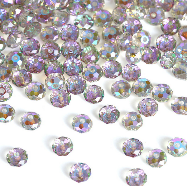 Electroplated Glass Facted Beads