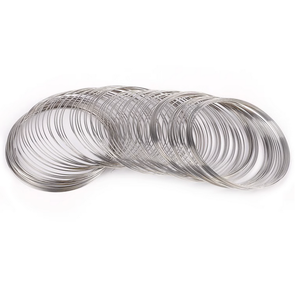 6cm/100 Circles Memory Rebound Stainless Steel Wire Circle (for wrist)